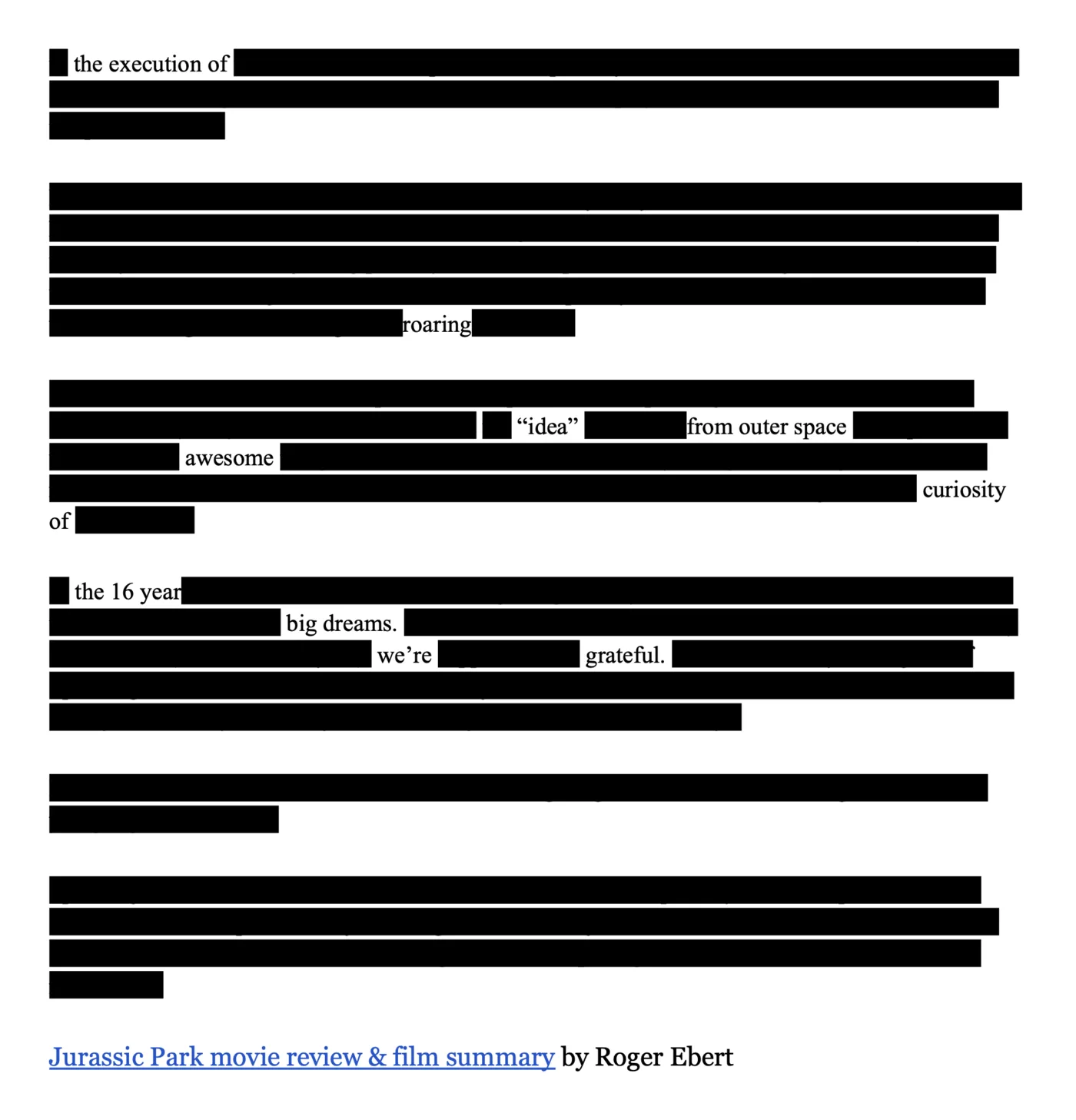 Page 2 of 2 of the blackout poem Young ideas outwit the old